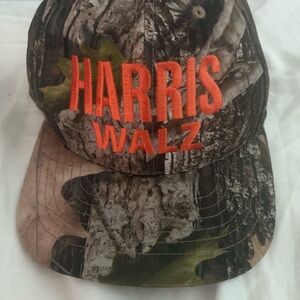 Classic Camouflage Cap with Bright Orange Embroidery